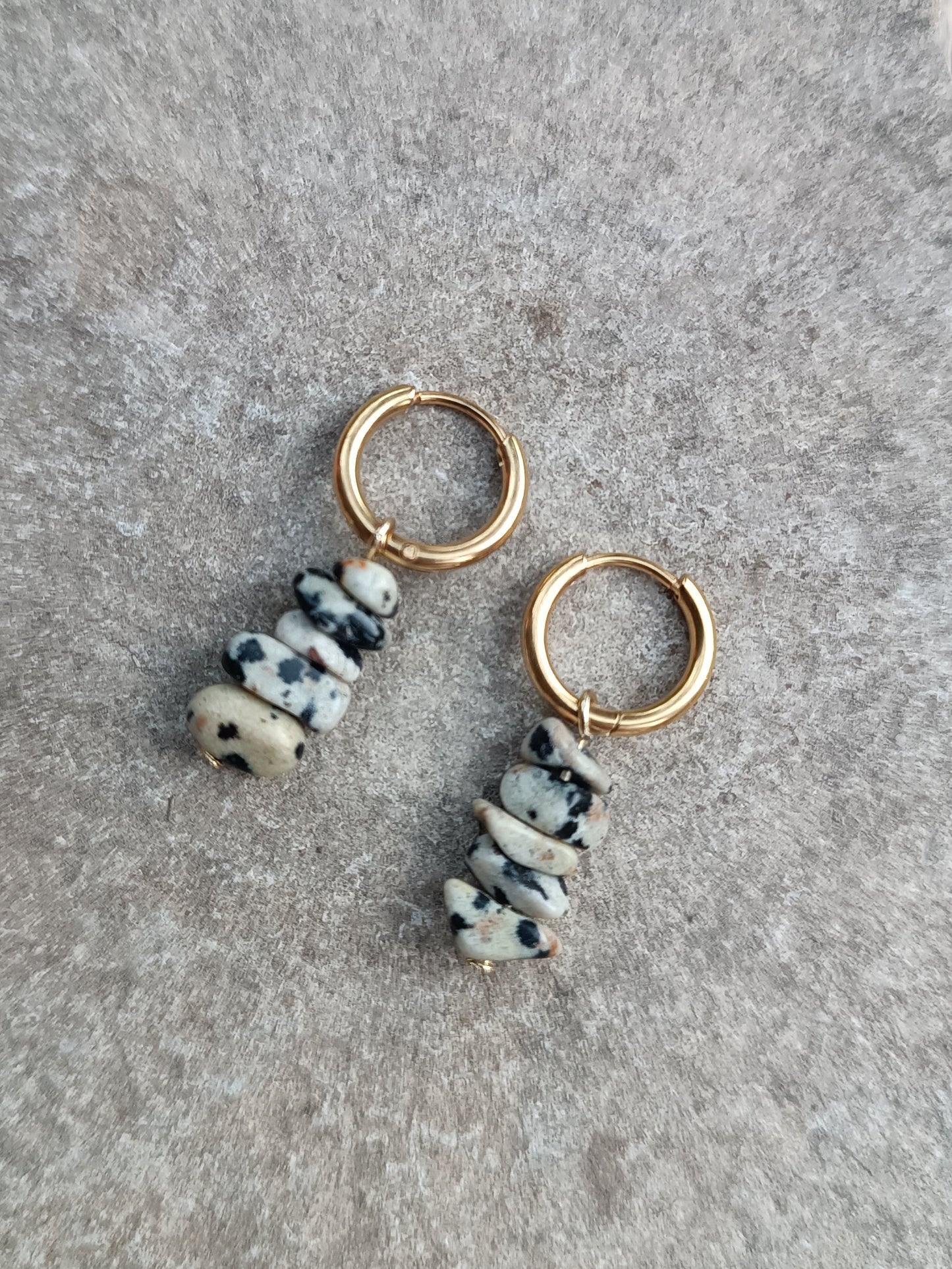 Dalmatiner Jaspis Creolen