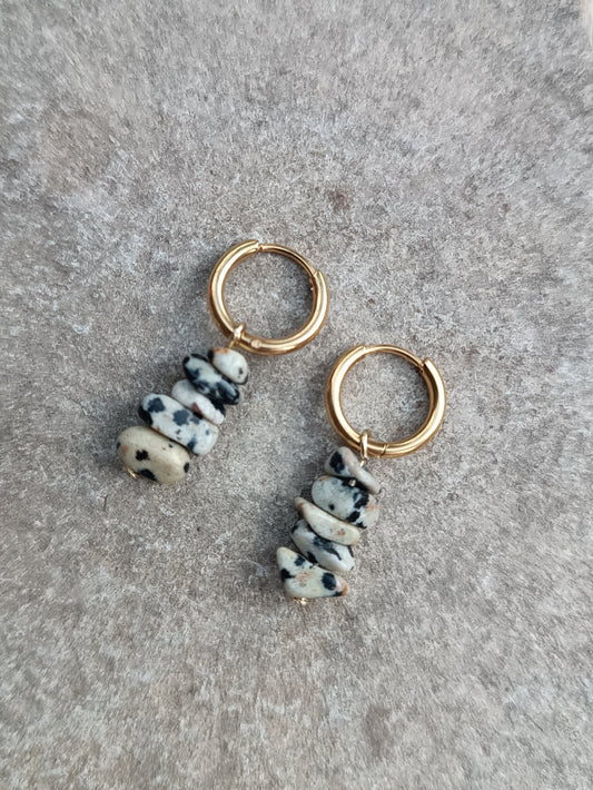 Dalmatiner Jaspis Creolen